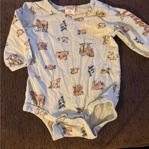 Carhartt Blue Farm Print Kids Bodysuit